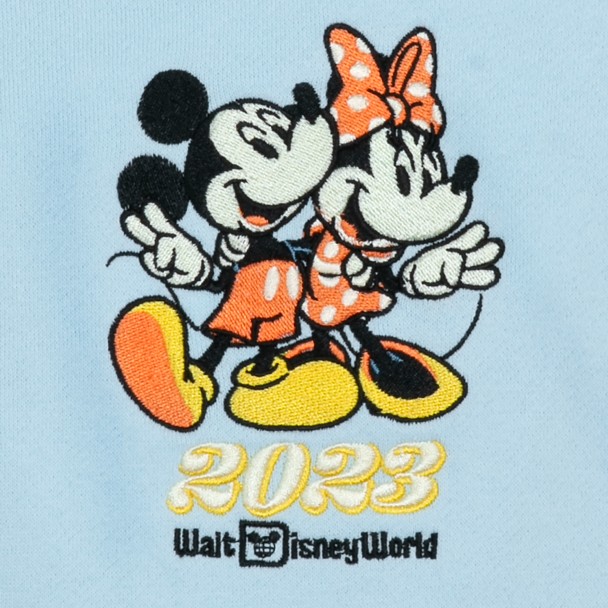 2023 Disney Parks Light Blue Mickey Minnie Winter Fleece Lined