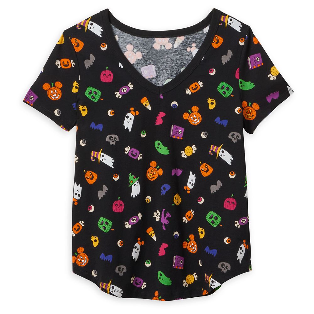 Mickey Mouse Jack-o'-Lantern Halloween Top for Women