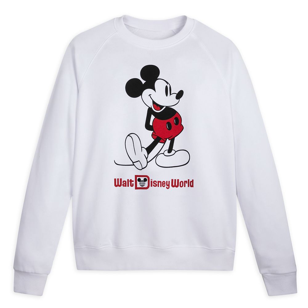 Mickey Mouse Classic Sweatshirt for Adults  Walt Disney World  White