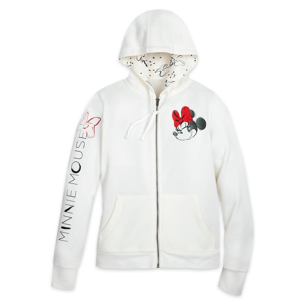 Minnie Mouse Zip Hoodie for Adults