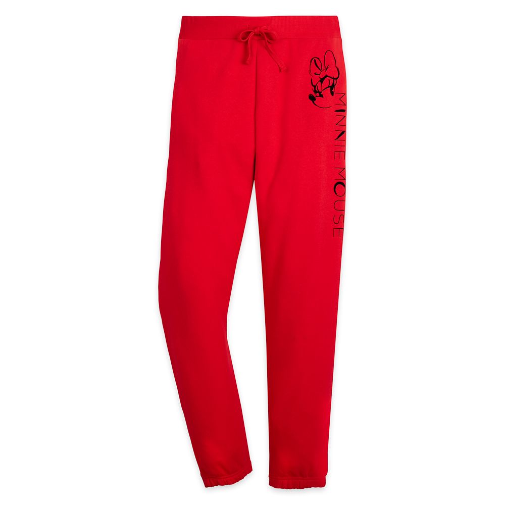Minnie Mouse Red Jogger Pants for Adults available online for purchase