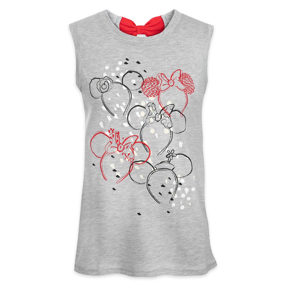 Disney Minnie Mouse Tank Top with Bandeau Blue Pink Muscle Tee