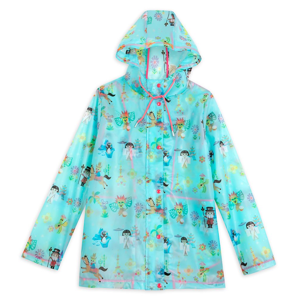 Disney it’s a small world Rain Jacket for Adults here now