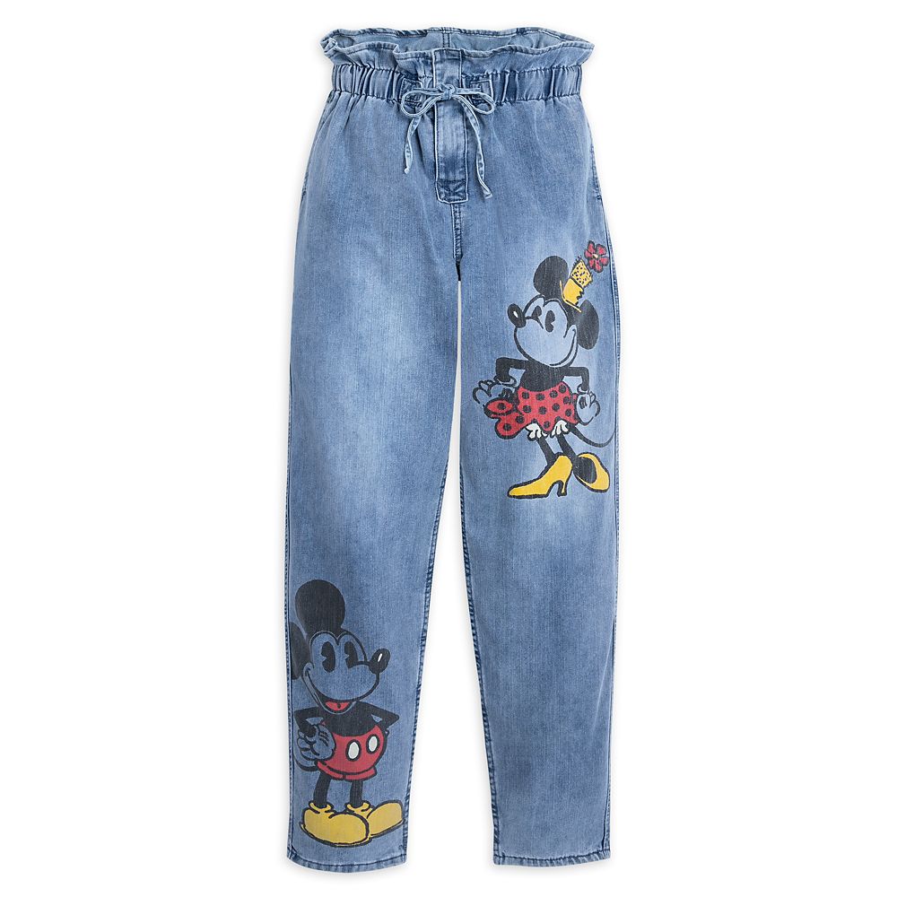Mickey and Minnie Mouse Drawstring Denim Pants for Women by Our Universe – Get It Here