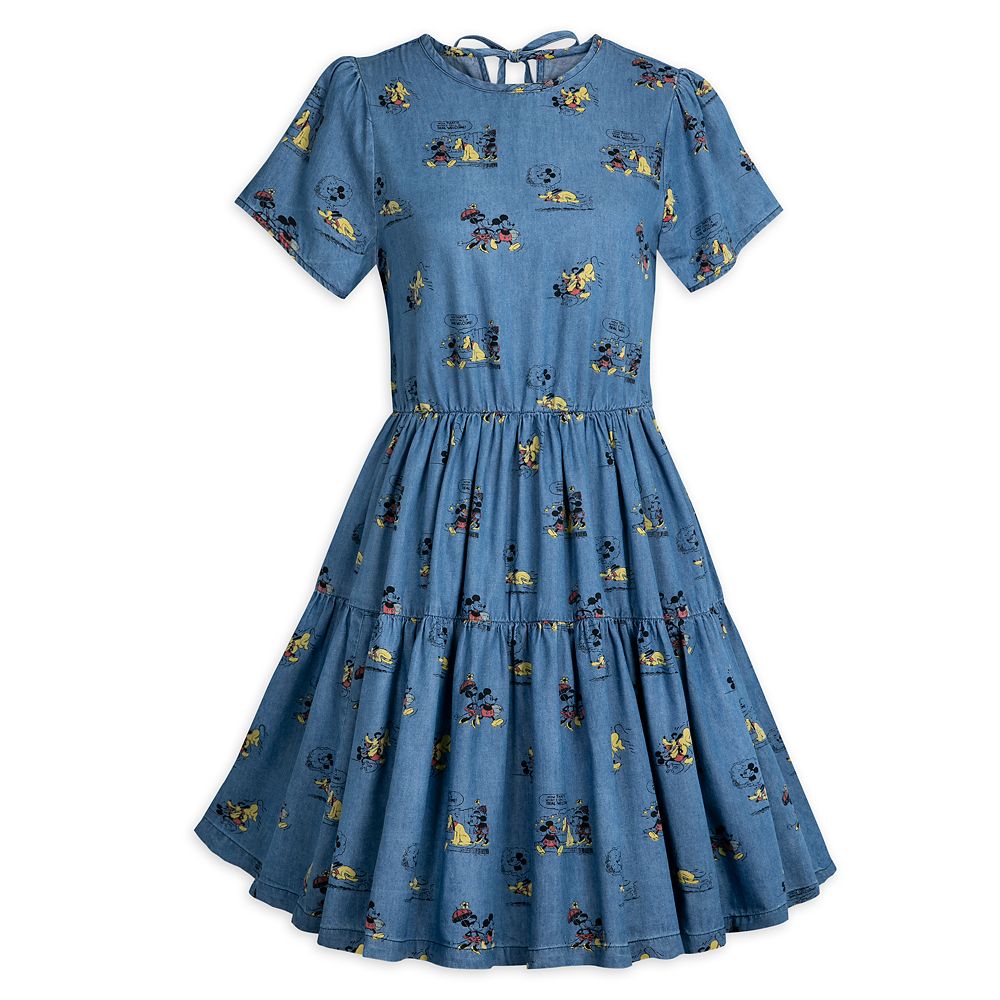 Mickey and Friends Chambray Dress for Women by Our Universe available online for purchase
