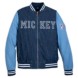 Mickey Mouse Denim Varsity Jacket for Adults by Her Universe