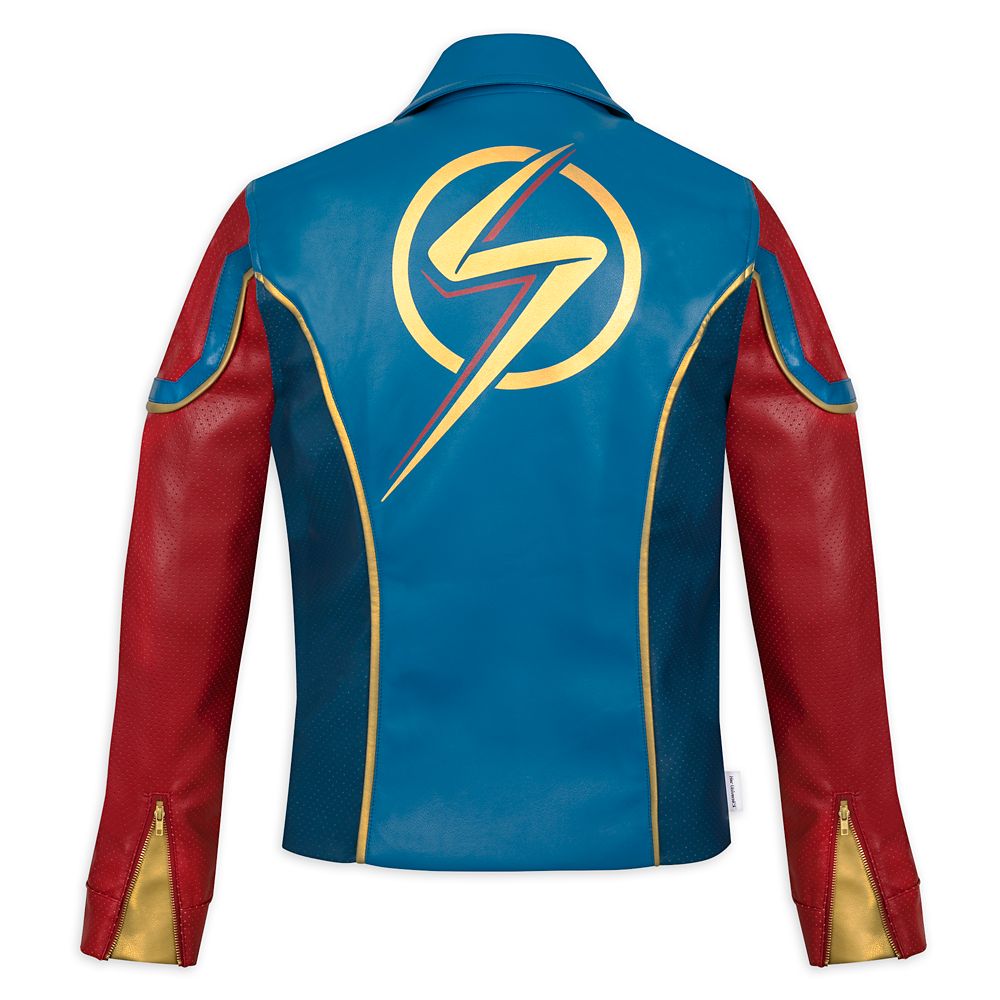 Ms. Marvel Simulated Leather Jacket for Women