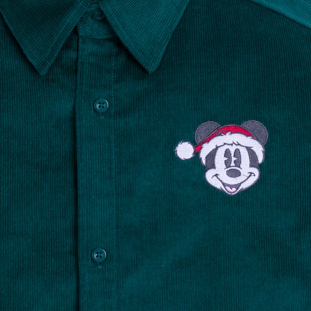 Mickey Mouse Corduroy Christmas Shirt for Adults
