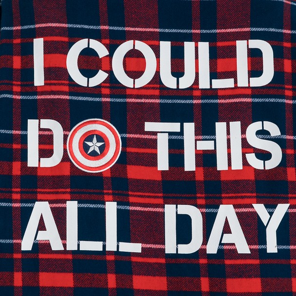 Captain America Plaid Shacket for Adults