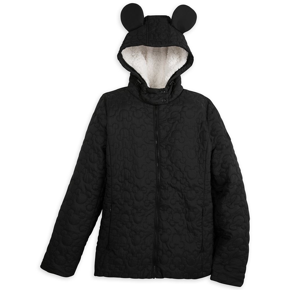 Mickey Mouse Icon Fleece Lined Quilted Jacket for Women