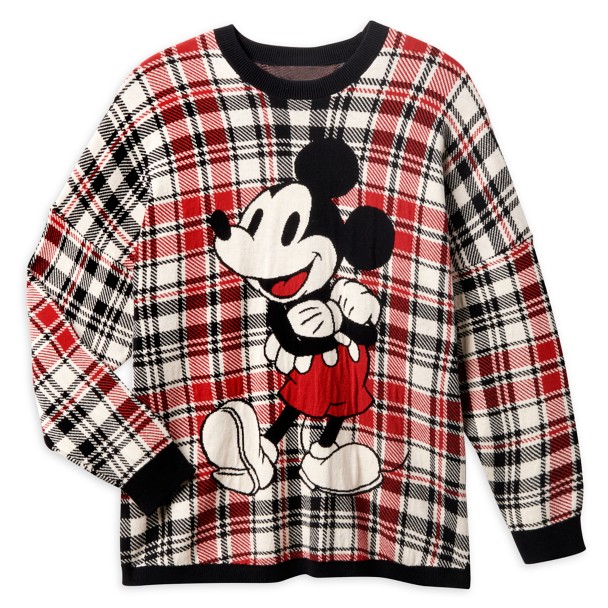 Mickey Mouse Holiday Plaid Spirit Jersey Sweater for Adults – Disneyland
