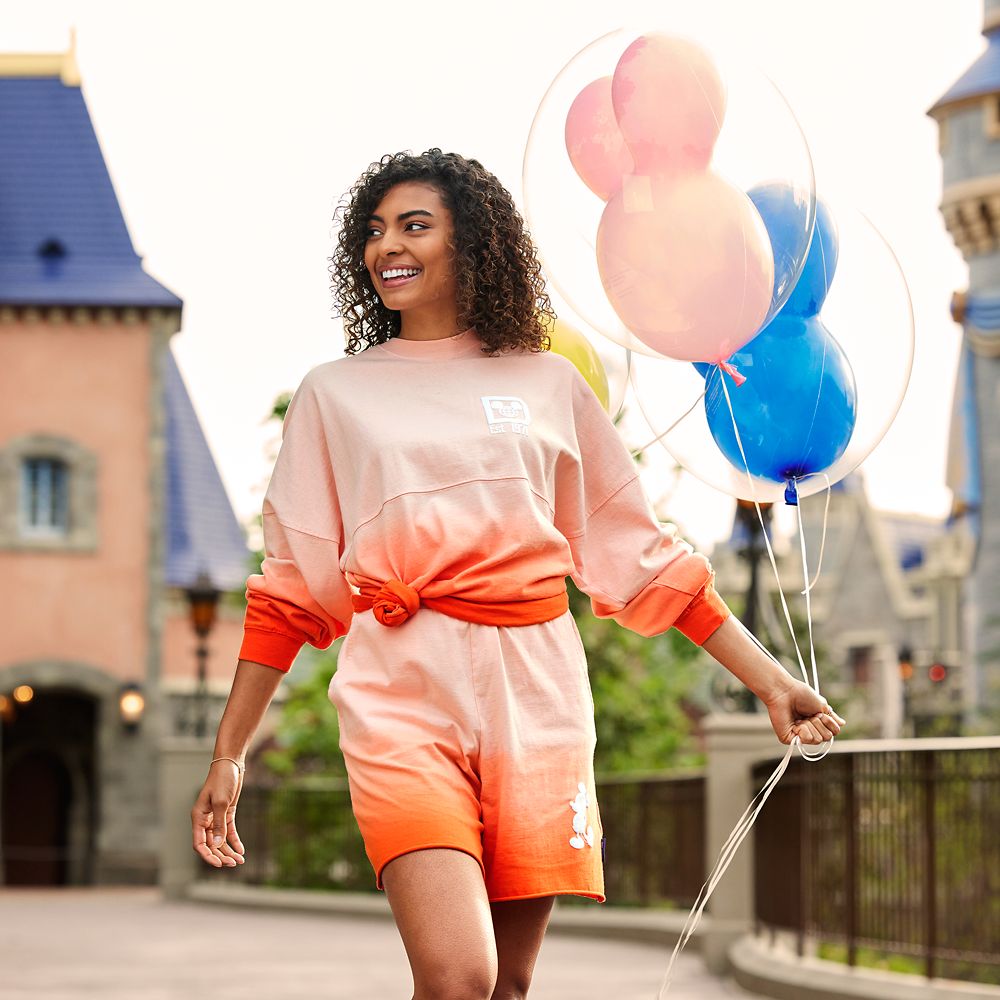 Mickey Mouse Ombre Shorts for Women by Spirit Jersey – Coral