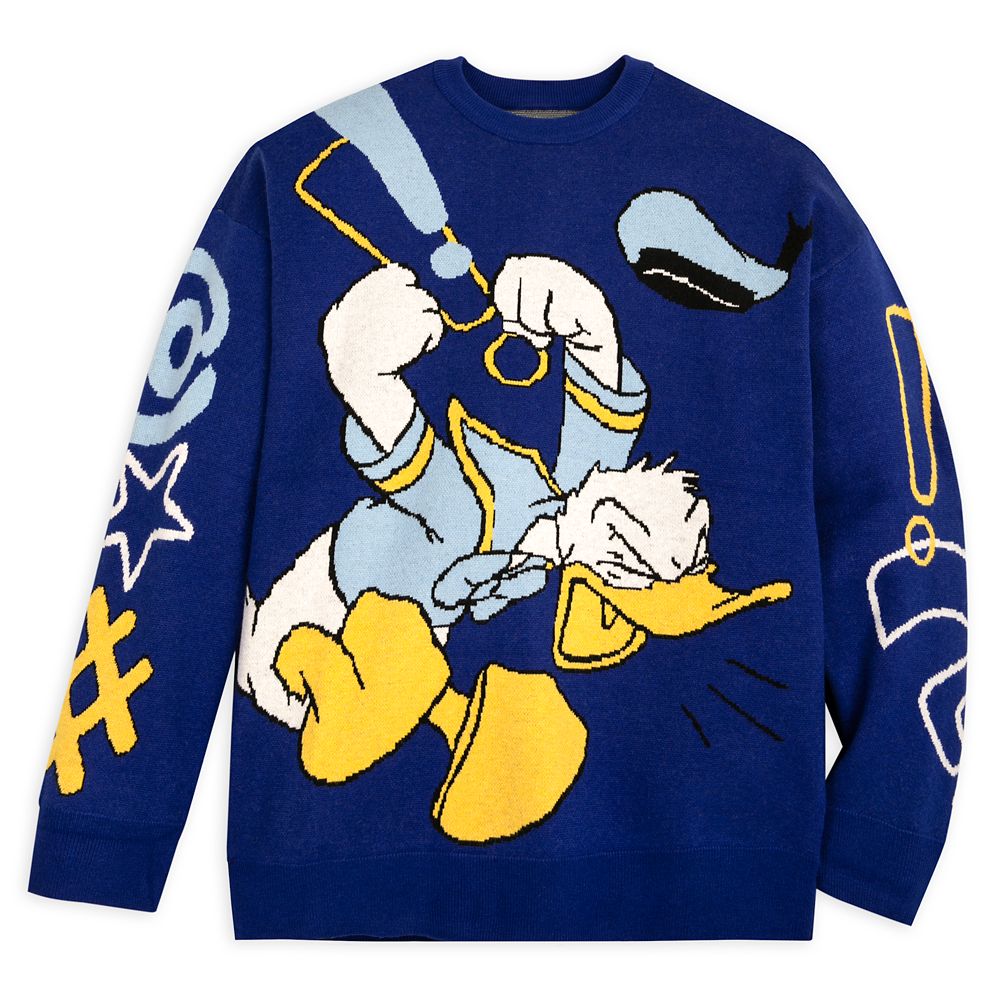 Donald Duck Pullover Knit Sweater for Adults