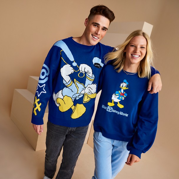 Donald Duck Pullover Knit Sweater for Adults