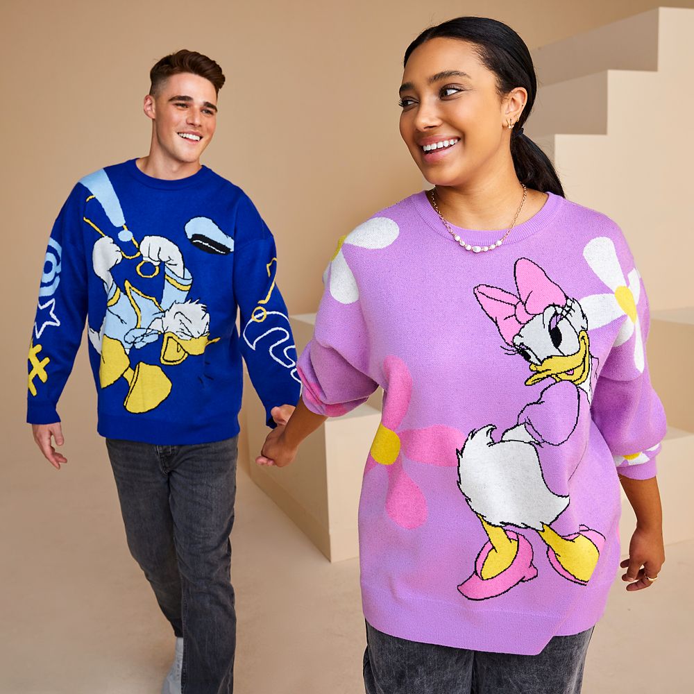 Daisy Duck Pullover Knit Sweater for Adults