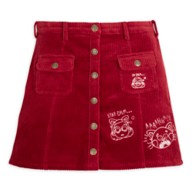 Turning Red Corduroy Skirt for Women