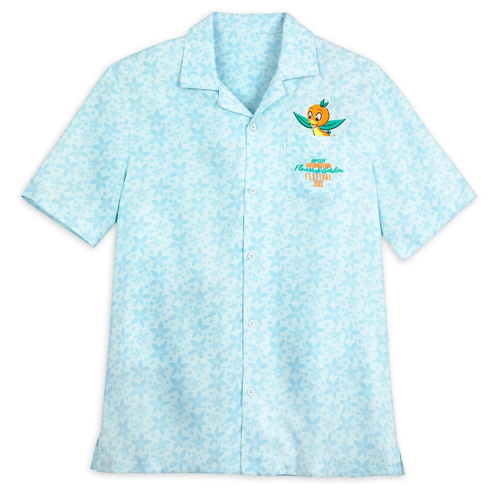 Orange Bird Woven Camp Shirt for Adults – Epcot International Flower and Garden Festival 2022 has hit the shelves