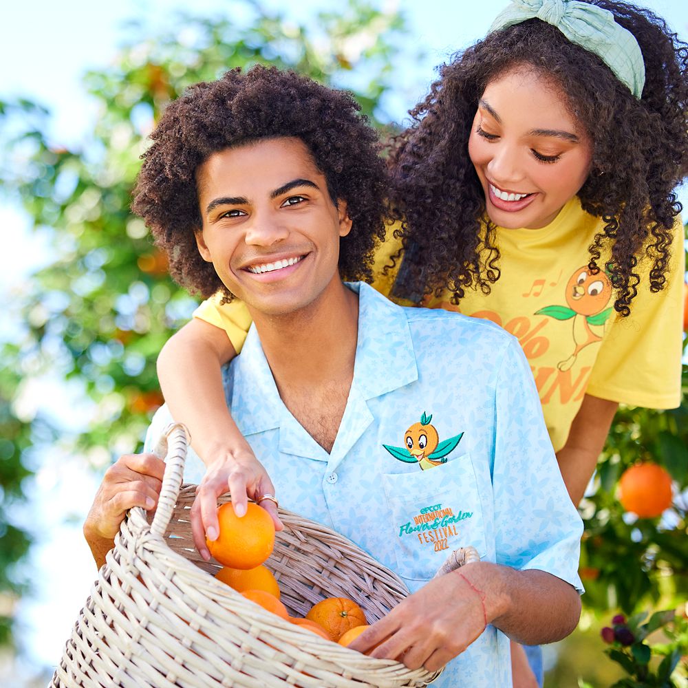 Orange Bird Woven Camp Shirt for Adults – Epcot International Flower and Garden Festival 2022