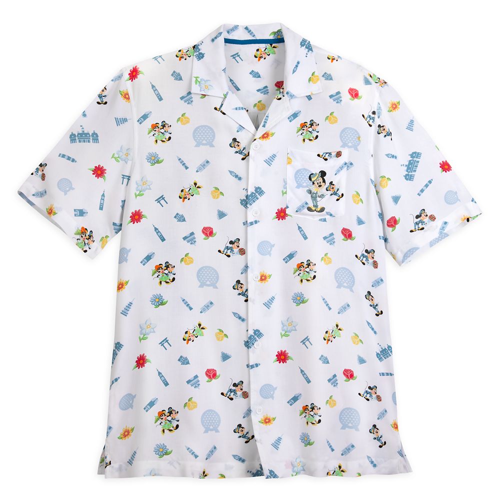 Mickey and Minnie Mouse Camp Shirt for Women – EPCOT International Flower and Garden Festival 2022