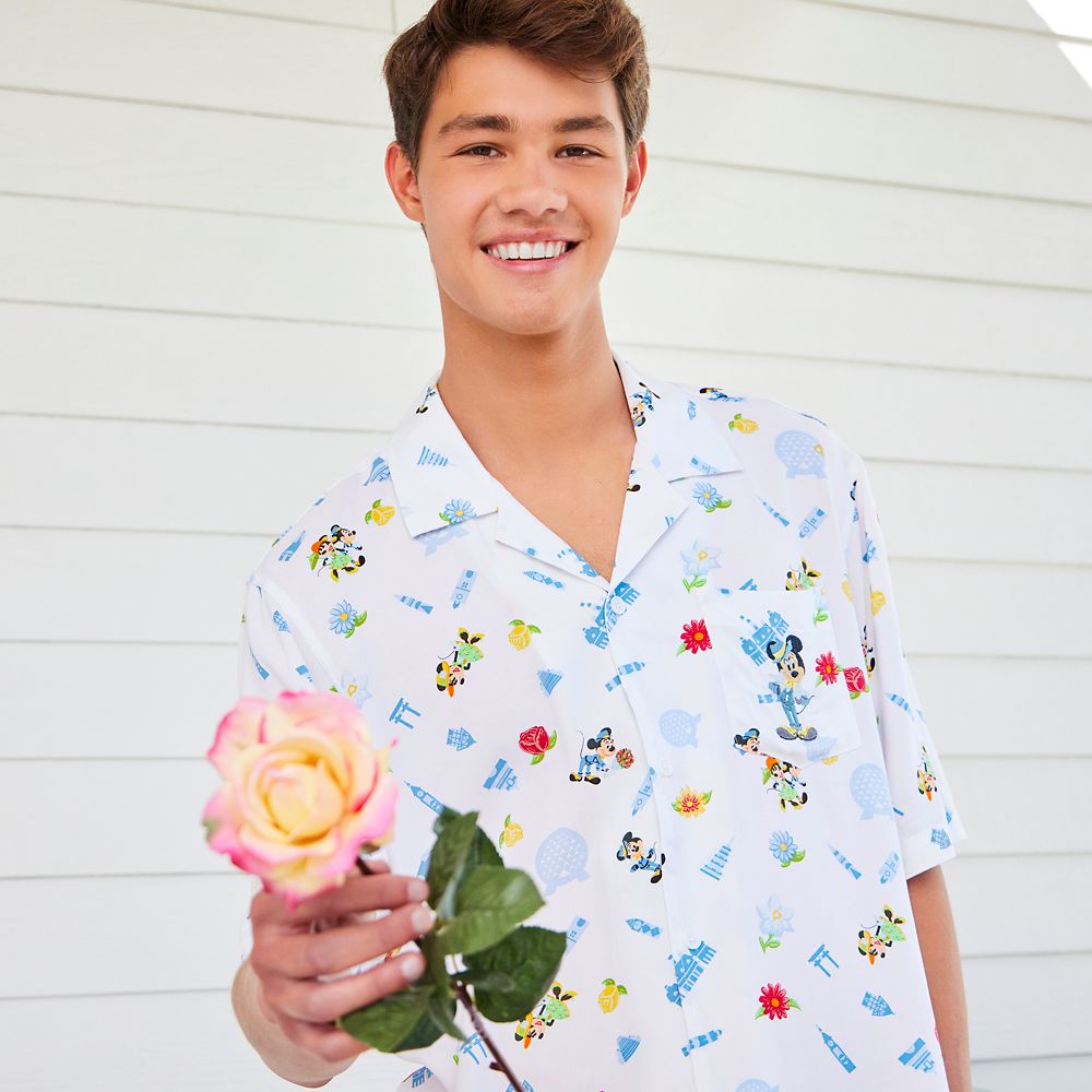 Mickey and Minnie Mouse Camp Shirt for Adults – EPCOT International Flower and Garden Festival 2022