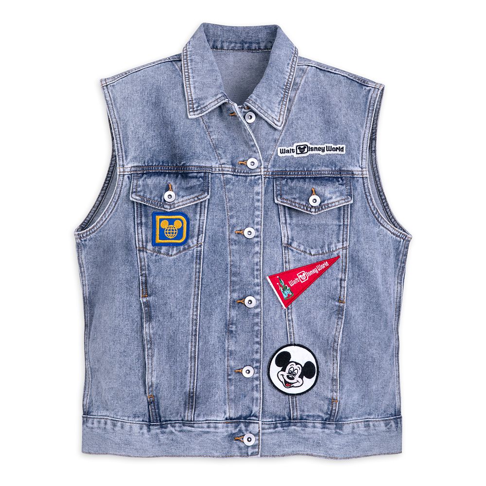 Walt Disney World Pennant Denim Vest for Women