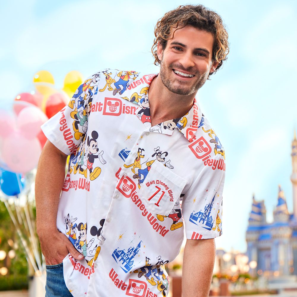 Mickey Mouse and Friends Woven Shirt for Adults &ndash; Walt Disney World 50th Anniversary