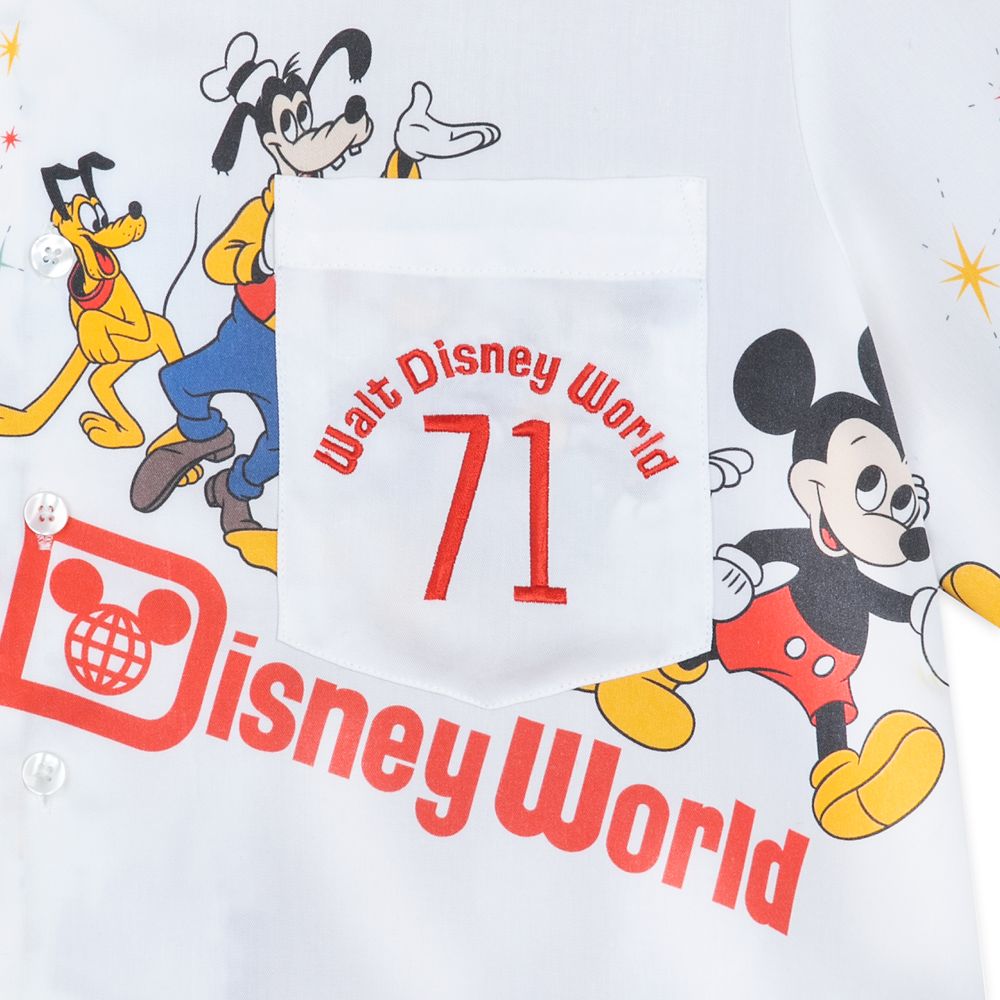 Mickey Mouse and Friends Woven Shirt for Adults &ndash; Walt Disney World 50th Anniversary