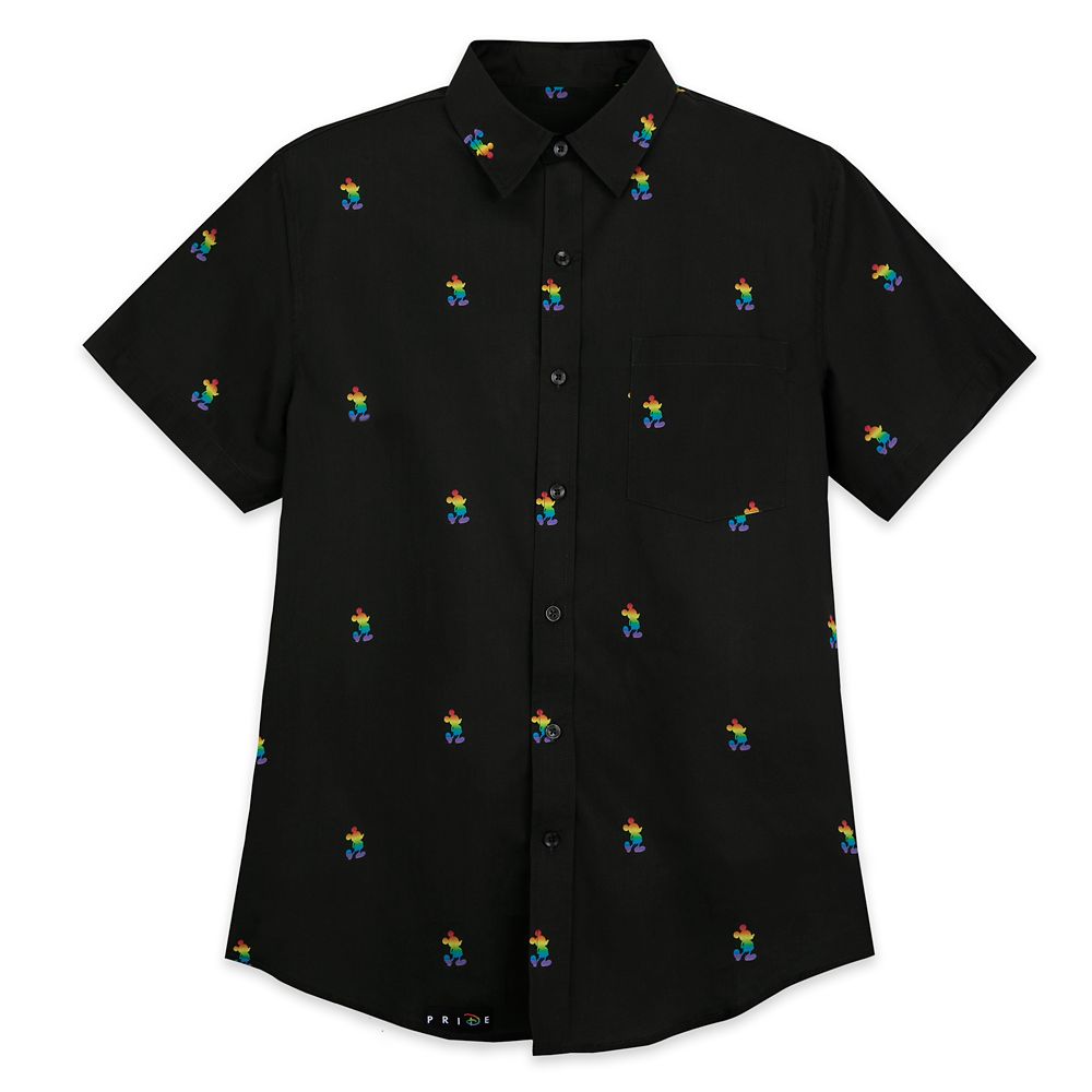 Disney Pride Collection Mickey Mouse Woven Shirt for Adults