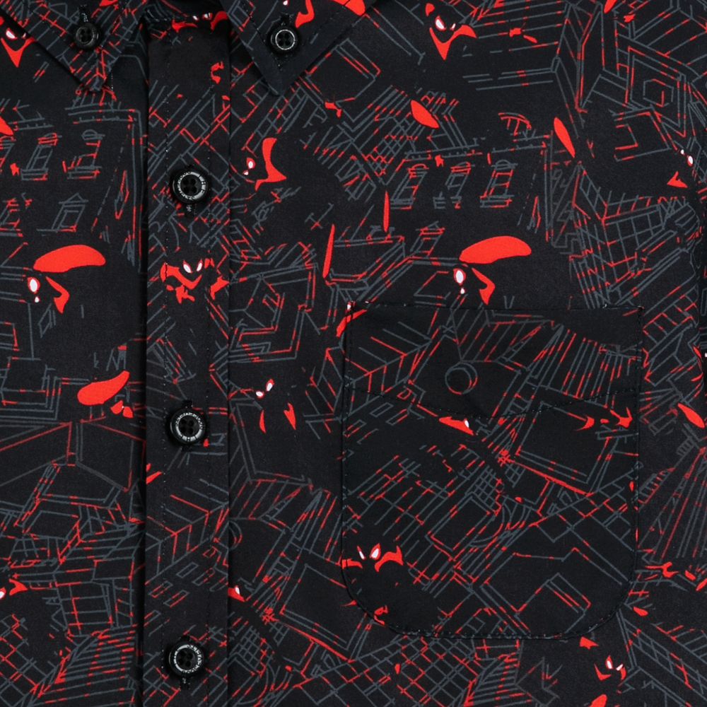 Spider-Man Miles Morales Woven Shirt for Adults by RSVLTS