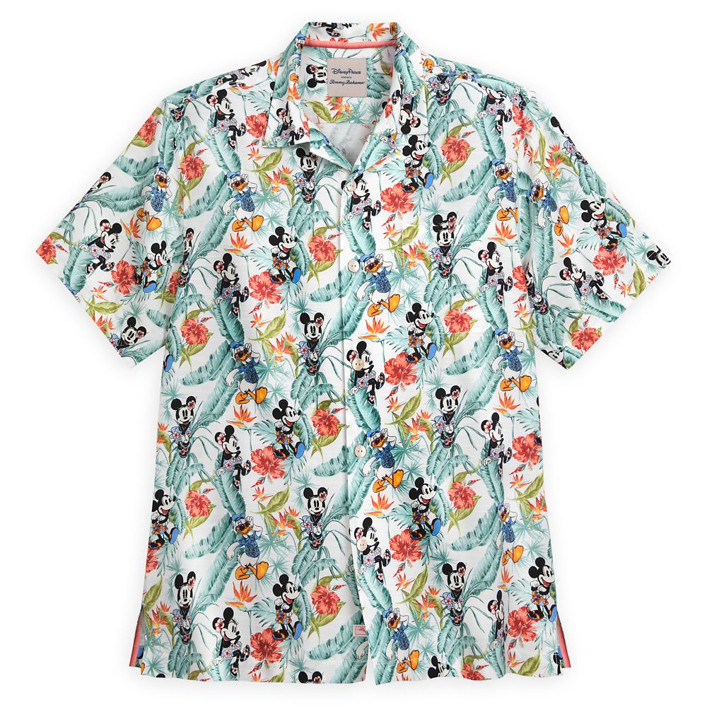 Disney World Tropical Hawaiian Unisex Shirt Mickey Minnie Donald Duck Floral