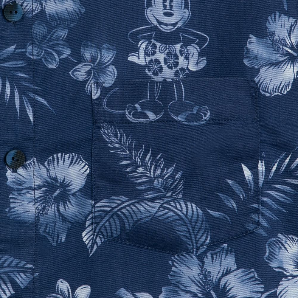 Mickey Mouse Indigo Woven Shirt for Adults by Tommy Bahama