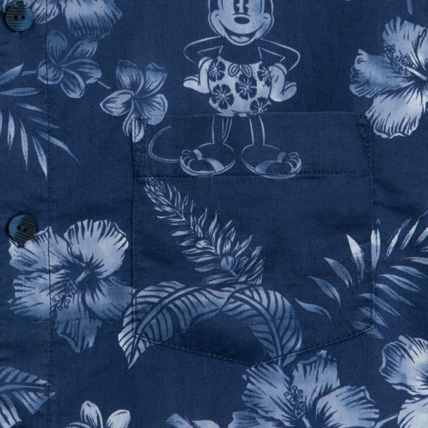 Mickey Mouse Indigo Woven Shirt for Adults by Tommy Bahama