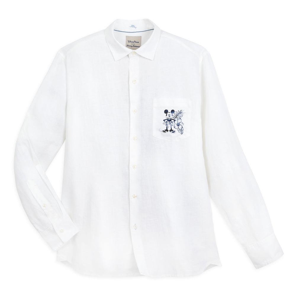 Mickey Mouse Long Sleeve Linen Shirt for Adults by Tommy Bahama available online for purchase
