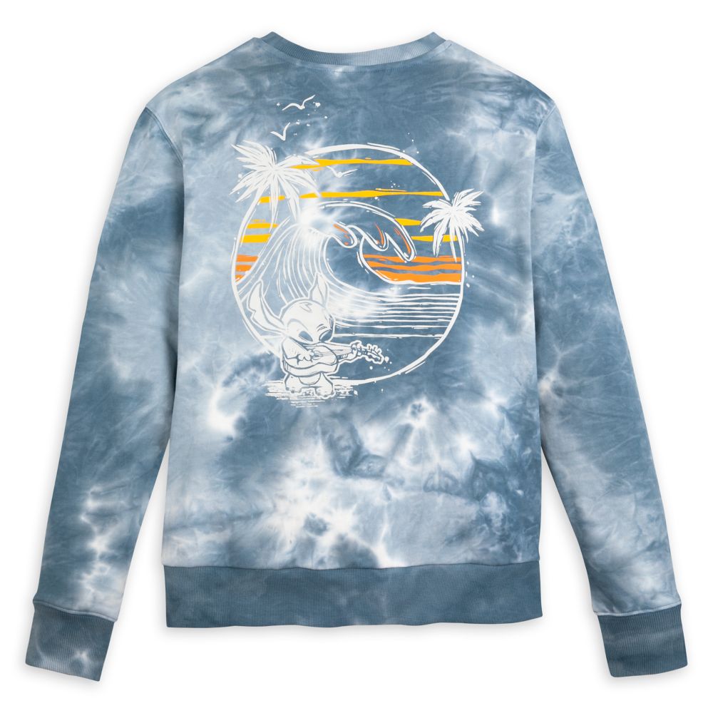 Stitch Long Sleeve Tie-Dye Pullover for Women