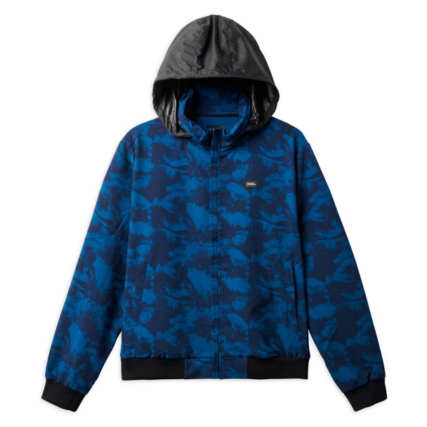 National Geographic Allover Print Bomber Jacket with Hood for Adults