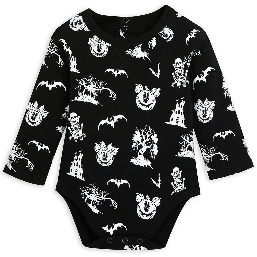 Mickey Mouse and Minnie Mouse Halloween Glow-in-the-Dark Bodysuit for Baby