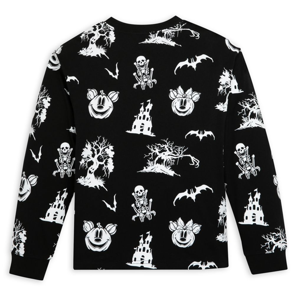 Mickey Mouse and Minnie Mouse Halloween Glow-in-the-Dark Long Sleeve T-Shirt for Kids