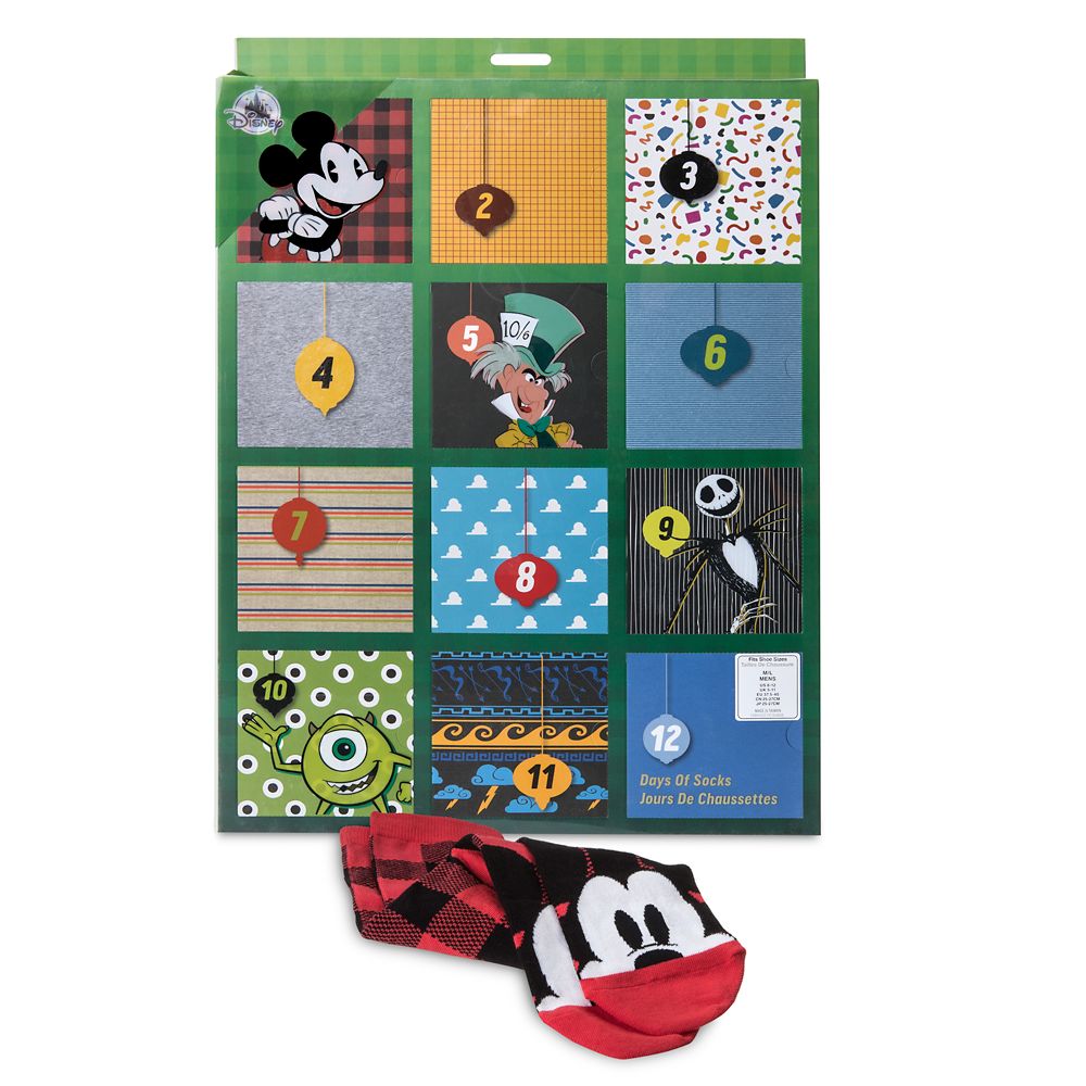 Disney and Pixar Holiday Advent Sock Set for Men