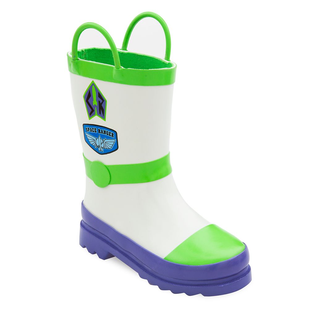 Disney Toy Story Kids Waterproof PVC Rainboots - Featuring Buzz Lightyear, Woody - Easy-On Handles - Toddler and Little Kid