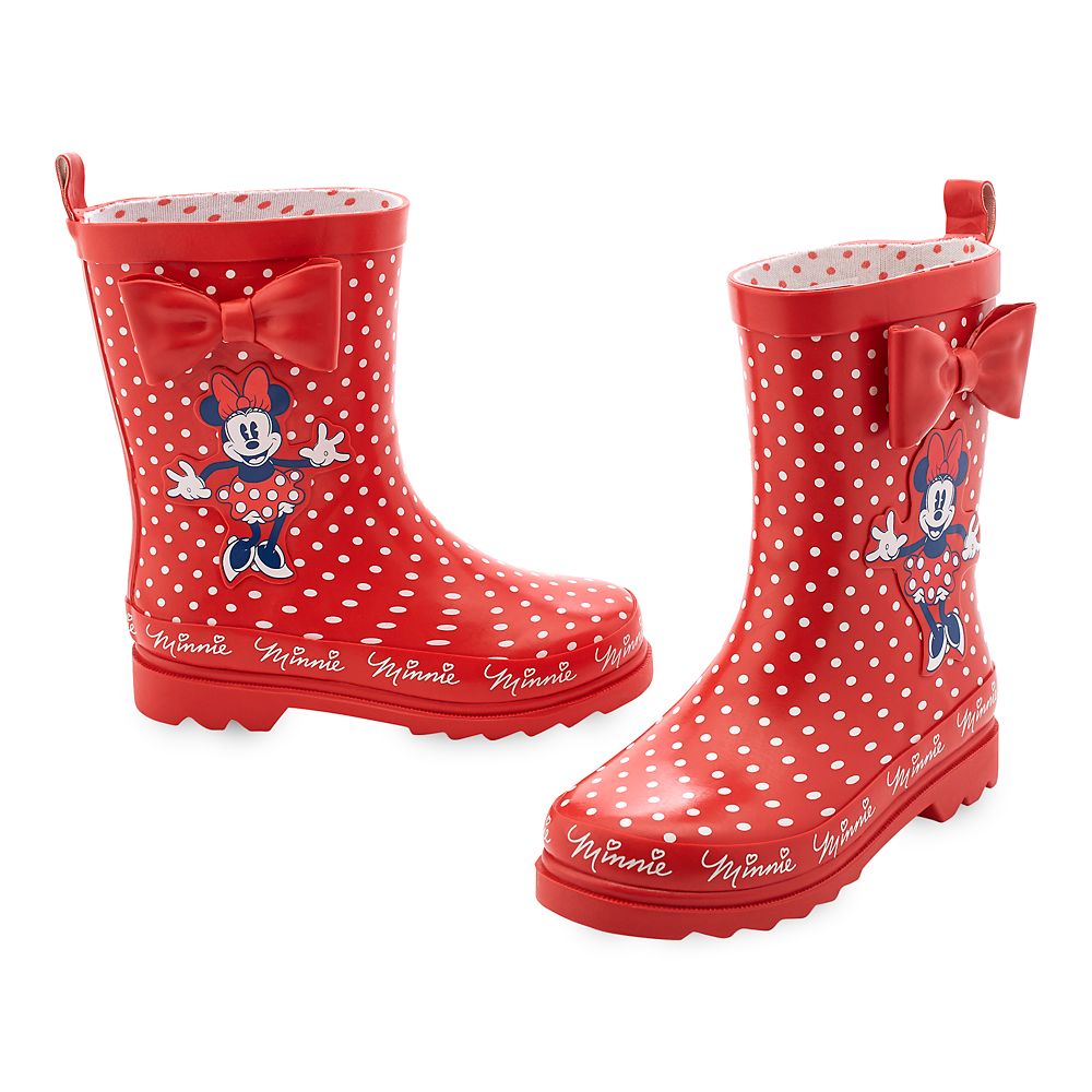 red rain boots with bow