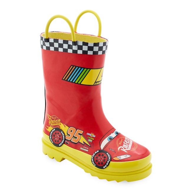 Details about   NWT Disney store Lightning McQueen Rain Boots Cars Boy Shoes 9,11,12,13 