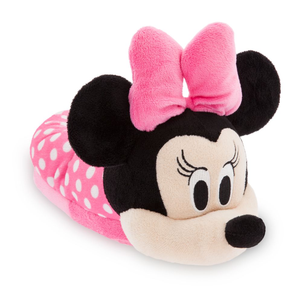 Image of Polka Dot Minnie Mouse Slippers for Girls