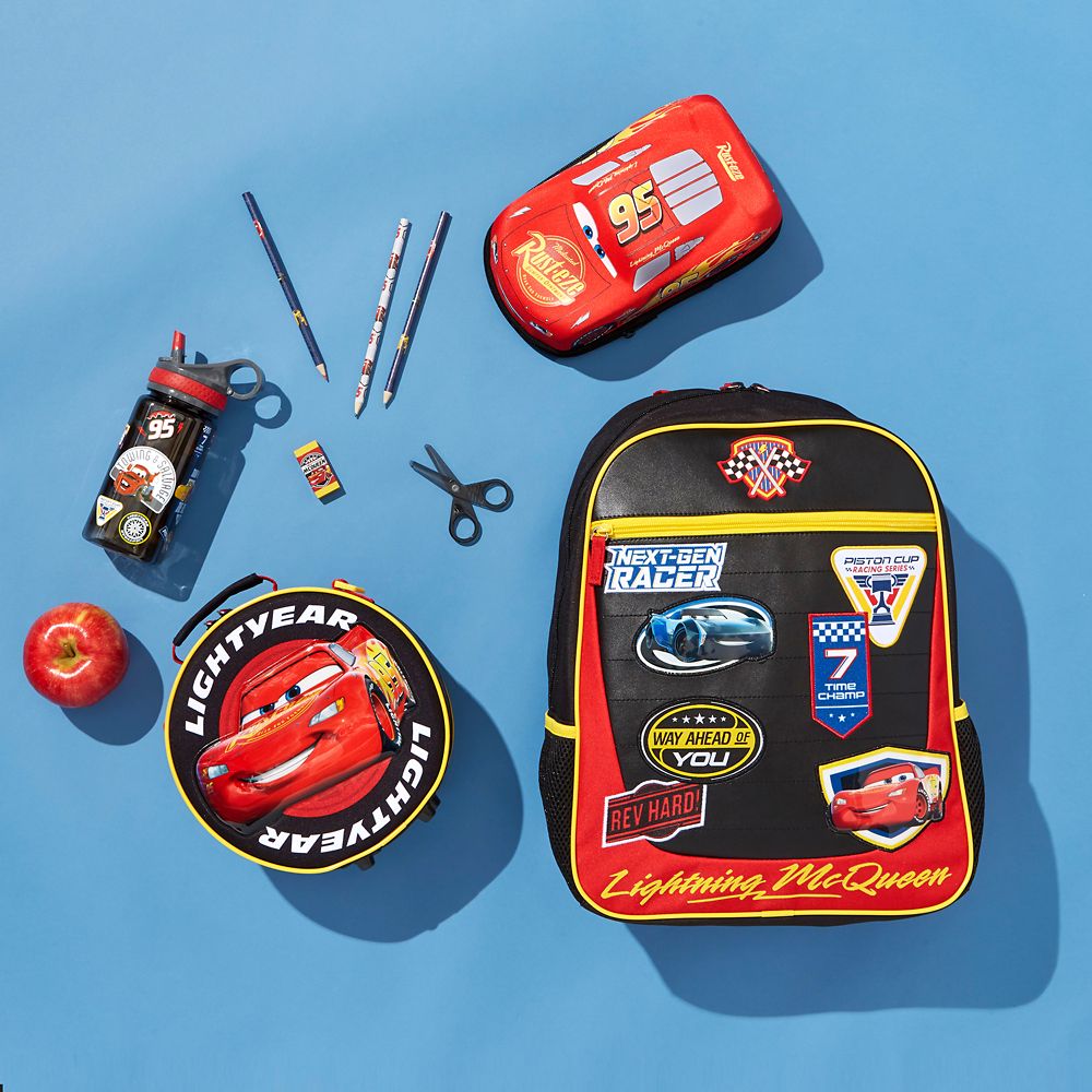 lightning mcqueen backpack and lunchbox