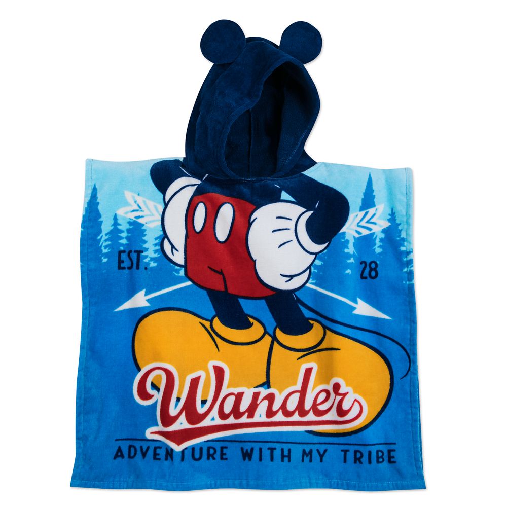 mickey mouse hooded towel