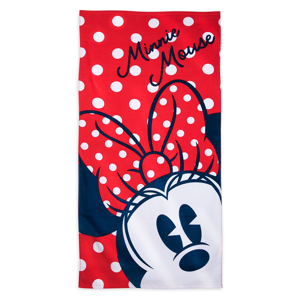Minnie Mouse Red Beach Towel  Personalized Official shopDisney