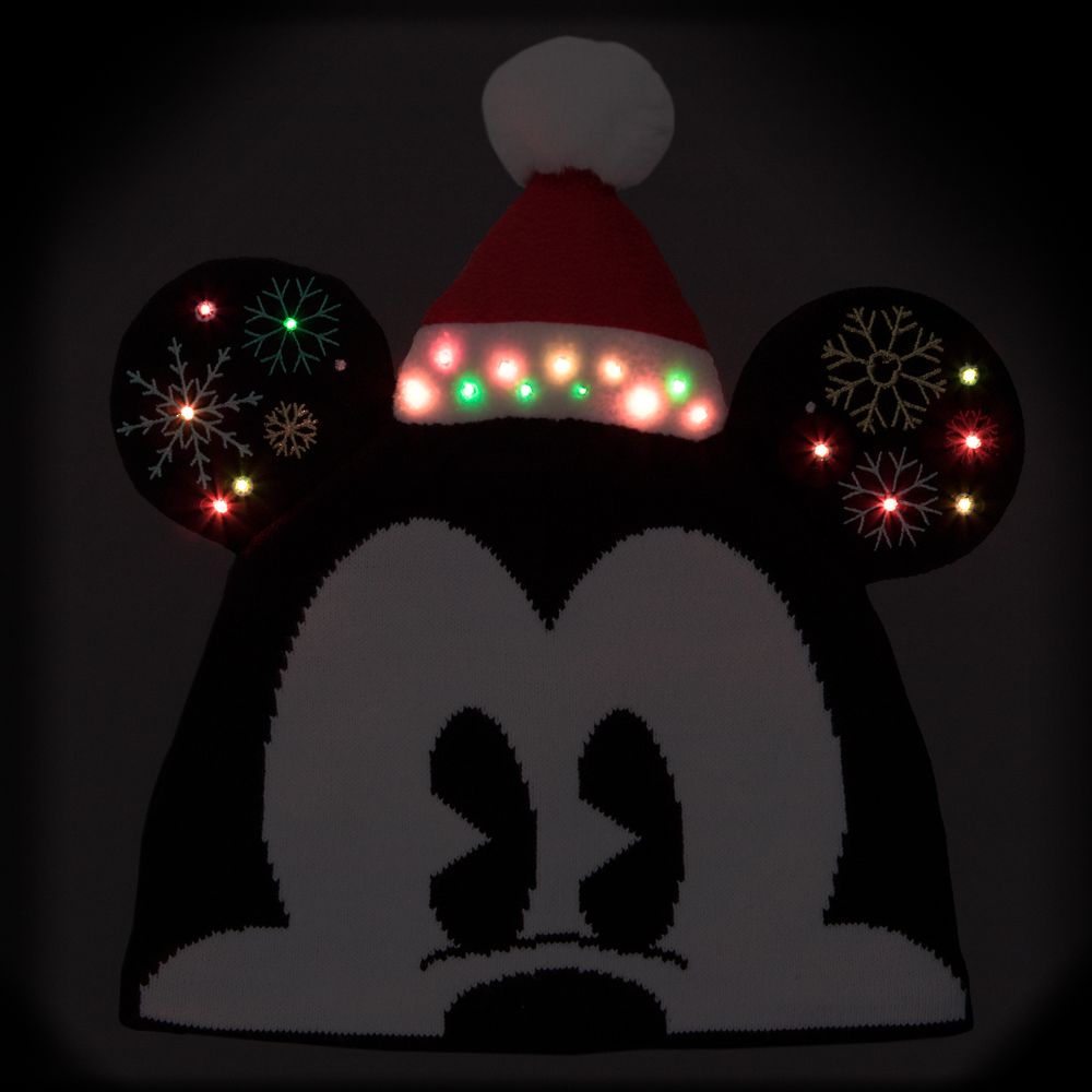 Mickey Mouse Light-Up Beanie Hat for Adults