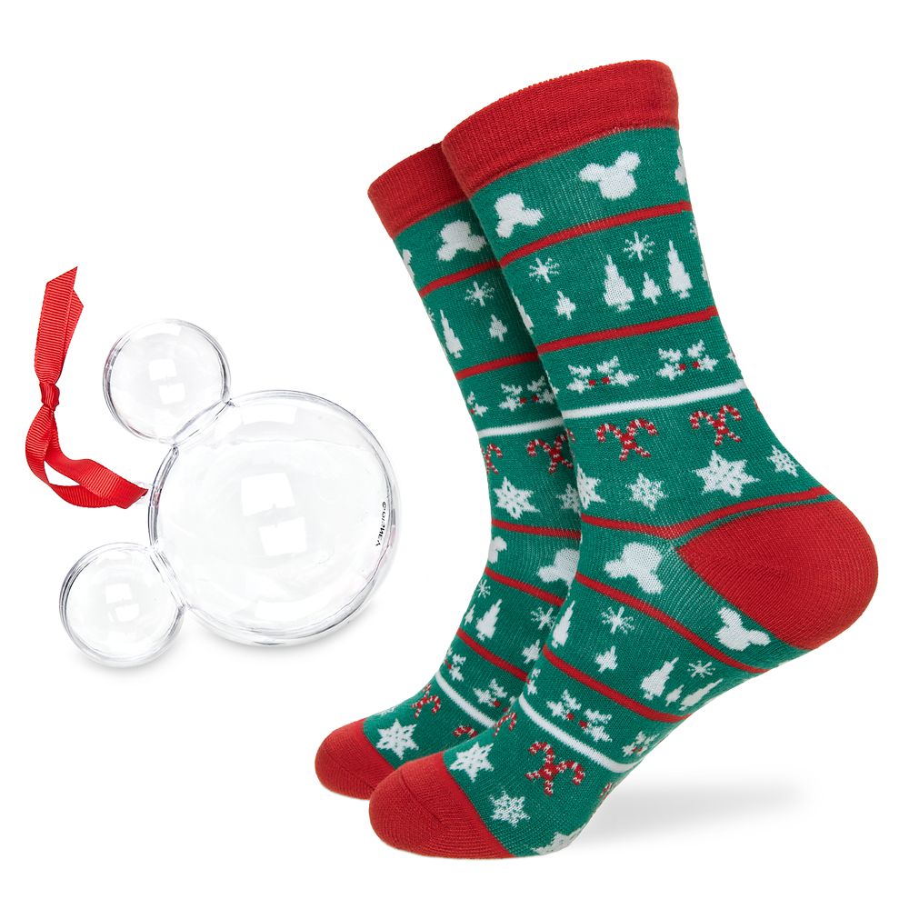 Mickey Mouse Icon Holiday Socks in Ornament for Adults
