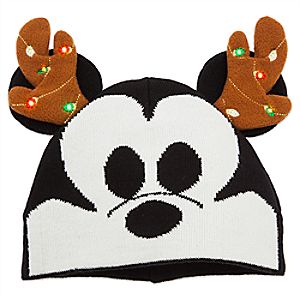 Mickey Mouse Holiday Light-Up Beanie - Adults