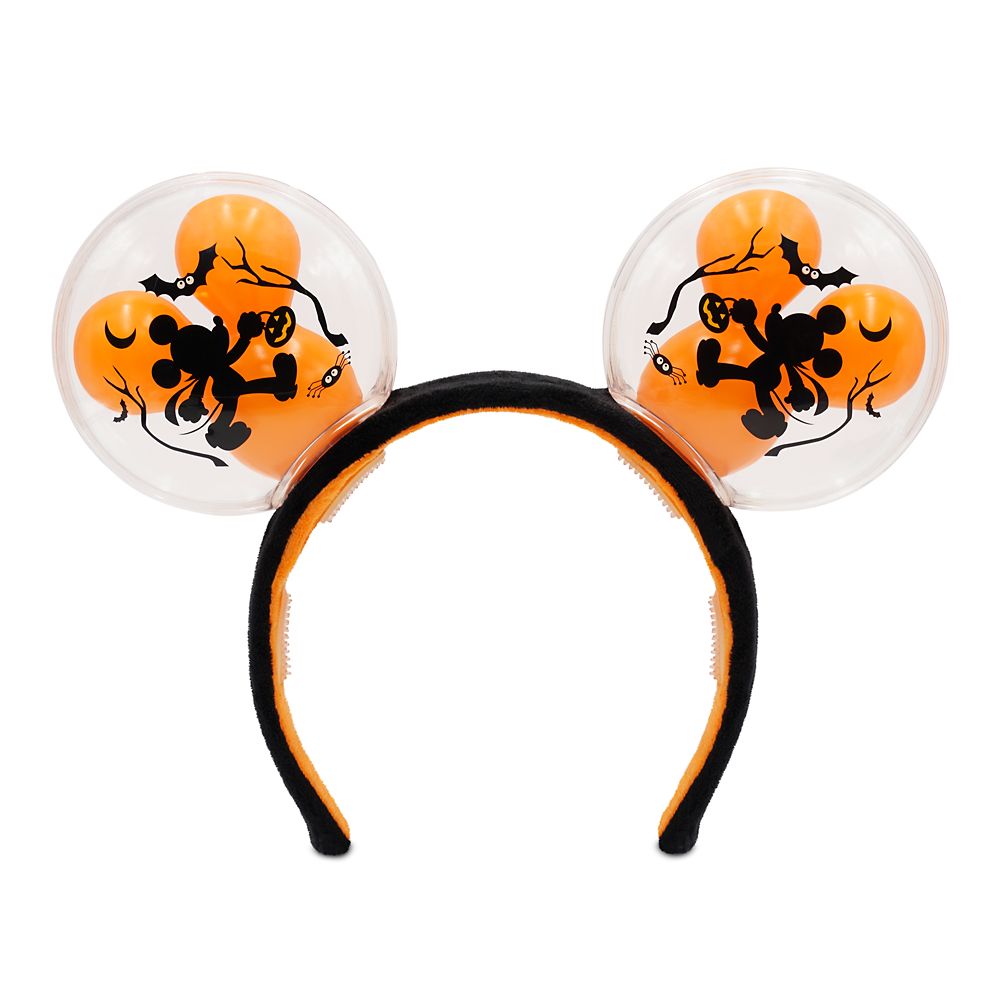 Mickey Mouse Halloween Balloon Light-Up Ear Headband for Adults