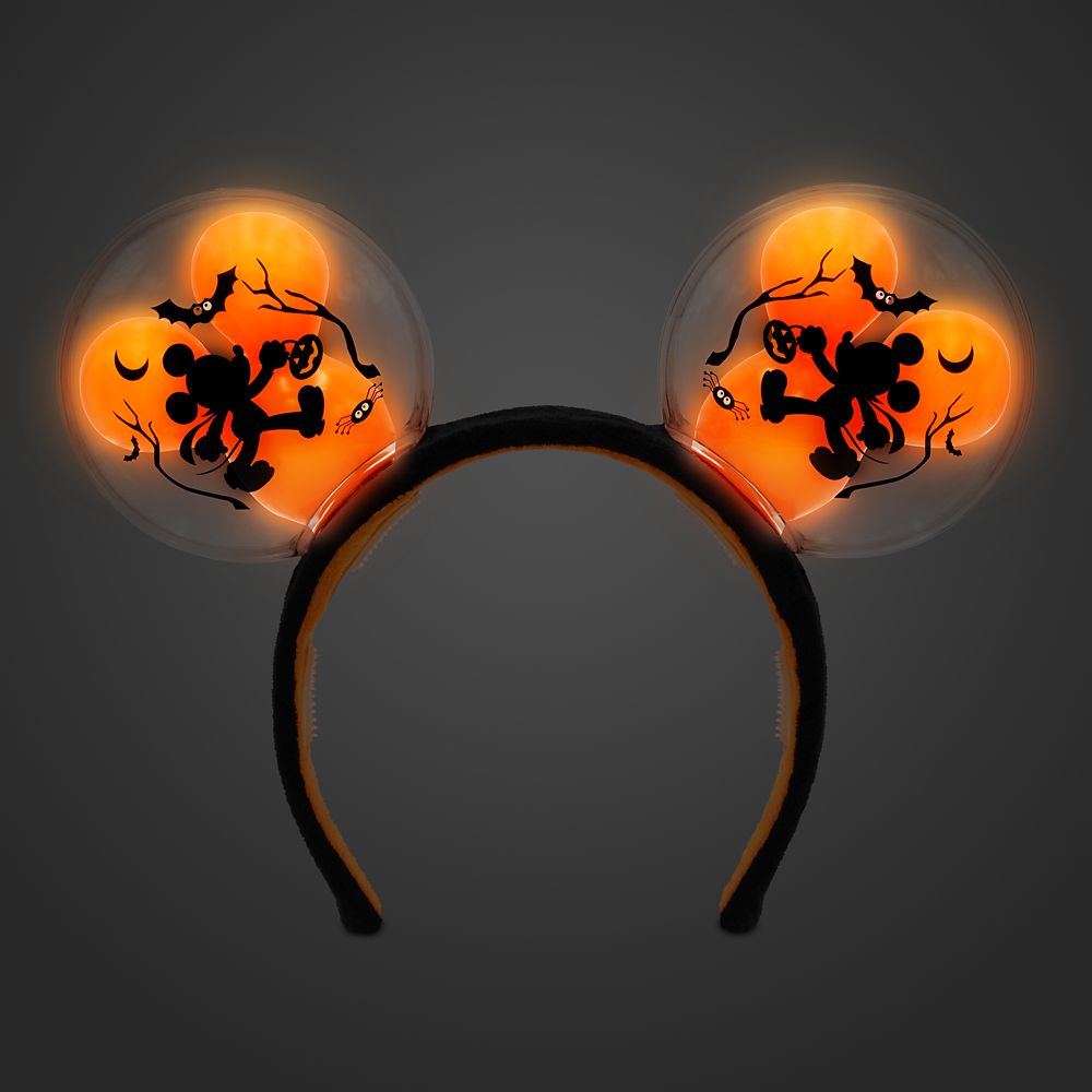 Mickey Mouse Halloween Balloon Light-Up Ear Headband for Adults